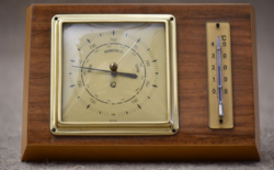 Vintage Barometer with Thermometer Veranderlich DDR 1960–1980s