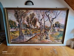 S.O.S ELADÓ!  Őszi táj óriási olaj festmény Gábri Albert