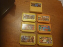 Retro Yellow Video Game Cartridges