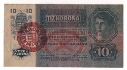 10,20, 50 korona Magyarország bélyegzés F tartás