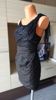Karen Millen selyem & gyapjú koktélruha XS-S