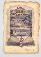 Ef Zámbó István 15,5 x 10,5 cm computer print, merített papír