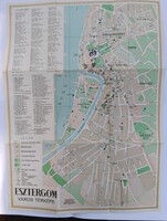 • Retro Esztergom City Map 1975 Cartographic Company Kádár Era Local History