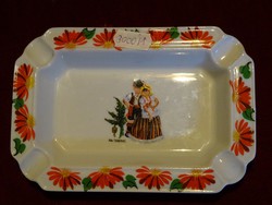 Seve porcelain, Limoges French ashtray. Souvenir from Tenerife, decorated with a folk motif. He has!