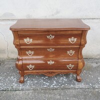 Beautiful 3-drawer Renovated Lion-footed Neobaroque Style Chest of Drawers