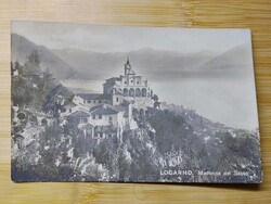 Régi lap, Svájc, Locarno, Madonna del Sasso Bazilika, zarándokhely, 1926