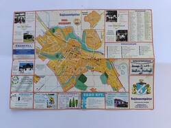 • Sajószentpéter City Map with Retro Advertisements (Market Discount and Center Electronics)