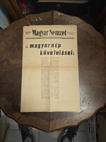 Magyar Nemzet 1956 október 26 különszám "A magyar nép követelései"