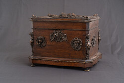 Antique liqueur set, tantalus, 19th century