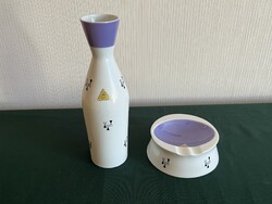 Royal Dux retro mid century váza és hamutál Jindřich Marek (P0083)