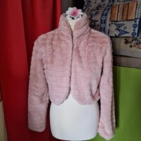 Approximately M-sized Powder Pink Fur Bolero, Formal Short Coat