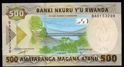 Ruanda 500 francs UNC 2019