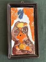 Signed Tapestry Art - Orange Vase Still Life (K0033)