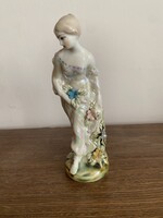 Rare Glazed Apulum Porcelain Female Figurine / Lady Statue – Flawless!