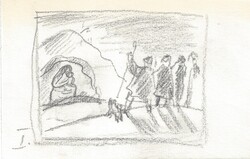 Borsos Miklós - 8,5 x 13 cm ceruza, papír