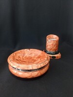 European ceramic smoking set, ashtray