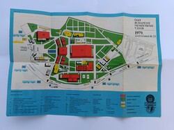 Hollóházi map of the 1979 Autumn Budapest International Fair at Hungexpo (Centre, Toto-Lotto advertisement)