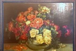 CLARA VON SIVERS, (1854-1924) Oil on canvas, still life, signed. 60x80cm keret nélkül +a keret..