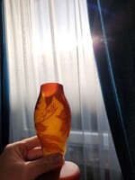 Gallé vase, thick glass!