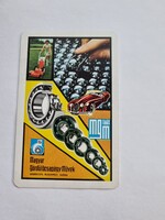 Hungarian Rolling Bearing Works Card Calendar 1976