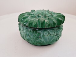 Green Malachite Glass Jewelry Box