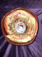 Retro glazed patterned ceramic tableware from Pesthidegkút