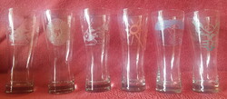 RARE NEW 6 pcs DREHER COLLECTION EXCLUSIVE EDITION BEER GLASS SET DESIGNED BY STARS
