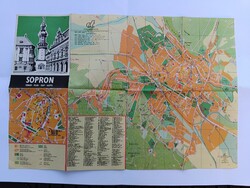 Sopron city map 1981 Ciklámen Tourist Cartographia 620127-02 ISBN 9633503116