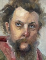Study Copy - Detail from Ilya Repin 1881 Portrait of Musorgsky, Composer