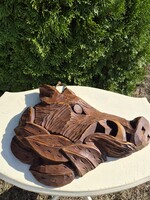 Retro Wild Boar Head, Hunting Decor