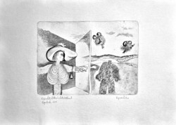 Mária Kopacz - Connection, multiple, invisible 60 x 84 cm aquatint on paper