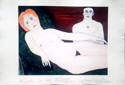 DrMáriás - Angela és Ali Modigliano műtermében 21 x 30 cm computer print, merített papír