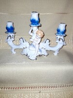 Porcelain Puttós Three-Arm Candle Holder
