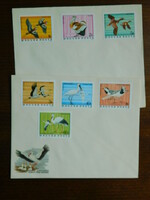 FDC Pair 1977 Birds - Hortobágy National Park Bird Stamp Series