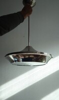 Chrome-glass Art Deco ceiling lamp 30s Bauhaus pendant chandelier