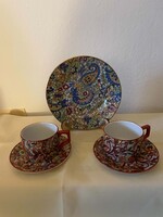 Zsolnay Oriental Motif Cups + Plates!
