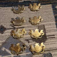 Brass Furniture Frame, 8 Pieces, Antique Drawer Handles