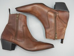 Új! ASOS western stílusú valódi bőr bokacsizma, 41 -es