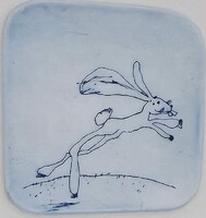 Zsolt Vetlényi - 'Elindul' 4 x 4 cm copper engraving, paper