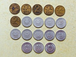 Hungary 18 Different Coins 1 2 Forint 1967-1989