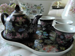 Famille Rose Miniature Tea/Sake Set, 1950s
