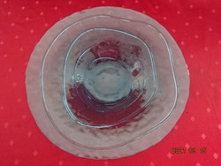 Blue glass centerpiece, diameter 34.5 cm, height 6.5 cm. He has!