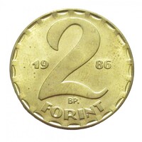 Hungary, 2 forint 1986 UNC copper