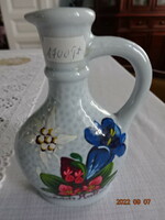 German porcelain, hand-painted souvenir jug, height 14 cm. He has!