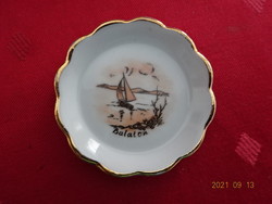 Aquincum porcelain centerpiece with Balaton inscription, diameter 5.3 cm. He has!