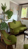 Hollóházi-style living room set - 1 sofa, 4 armchairs