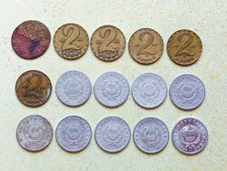 Hungary 15 pcs Various Coins 1 2 Forint 1967-1989