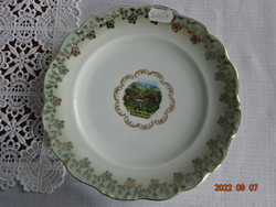 Eigl quality porcelain Austria, small plate, Semmering inscription. Richly gilded. He has!
