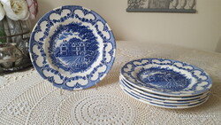 Ironstone English Porcelain Dessert Plate Set of 6