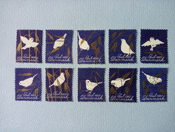 Denmark 1955 Christmas charity stamp series